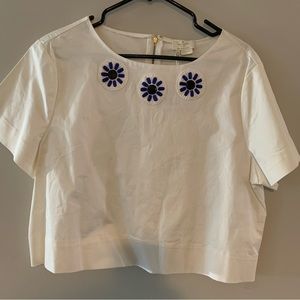 Kate Spade White Embellished Top